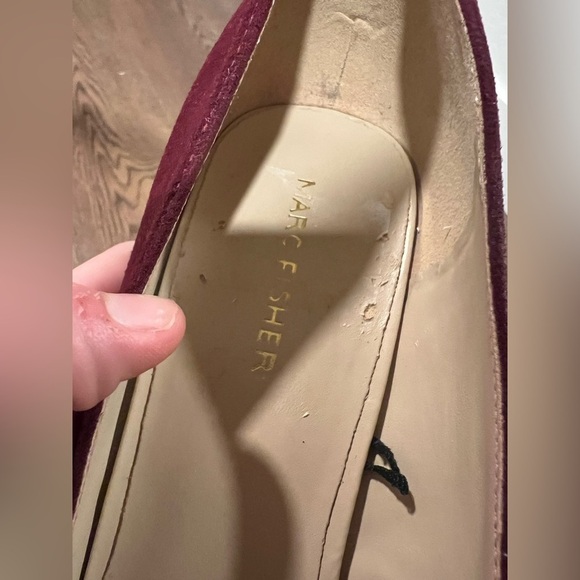 Marc Fisher Suede Maroon Block Heel Size 10 - Picture 13 of 16